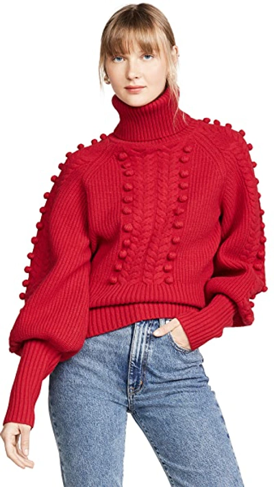 Shop Temperley London Chrissie Sweater In Cherry