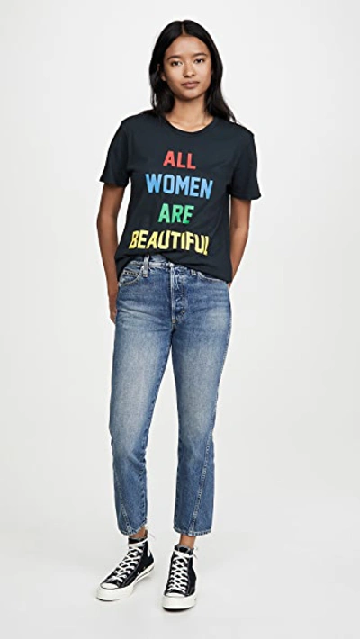 Shop Rxmance All Women Are Beautiful Tee In Washed Black