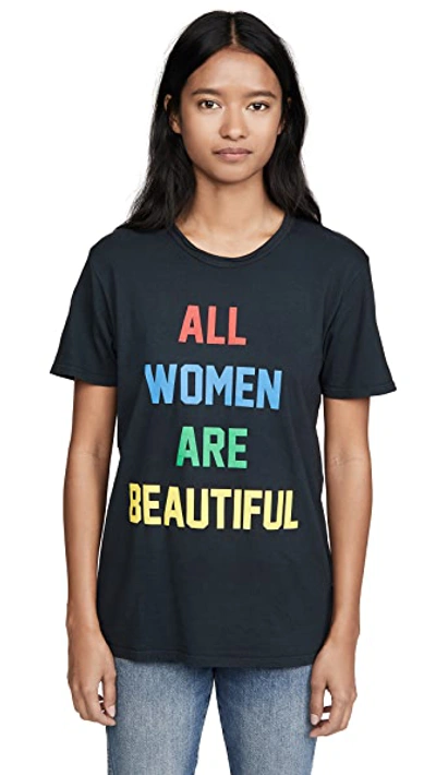 Shop Rxmance All Women Are Beautiful Tee In Washed Black