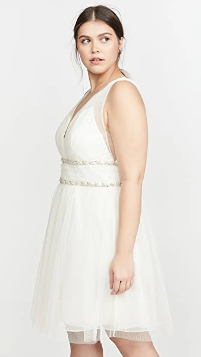 Shop Marchesa Notte Sleeveless Cocktail Dress In Ivory