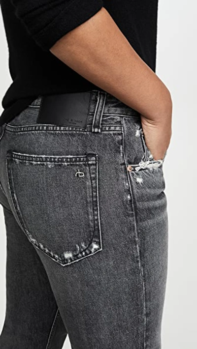 Shop Rag & Bone Rosa Mid-rise Boyfriend Jeans In Black Magic