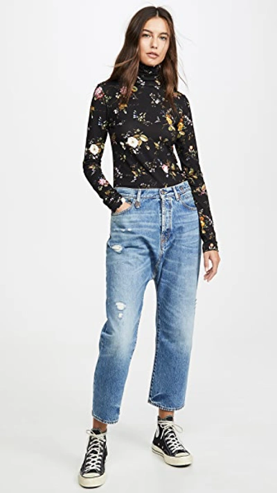 Shop R13 Floral Turtleneck In Black Floral