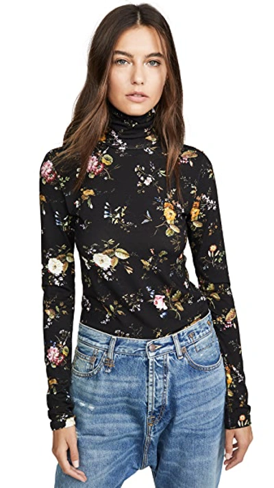 Shop R13 Floral Turtleneck In Black Floral