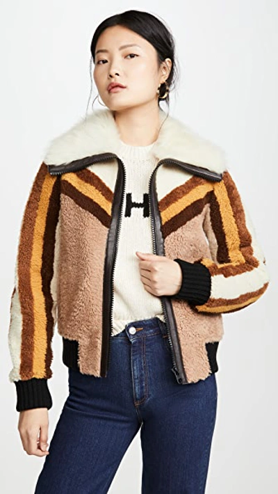 Coach 1941 shearling coat top