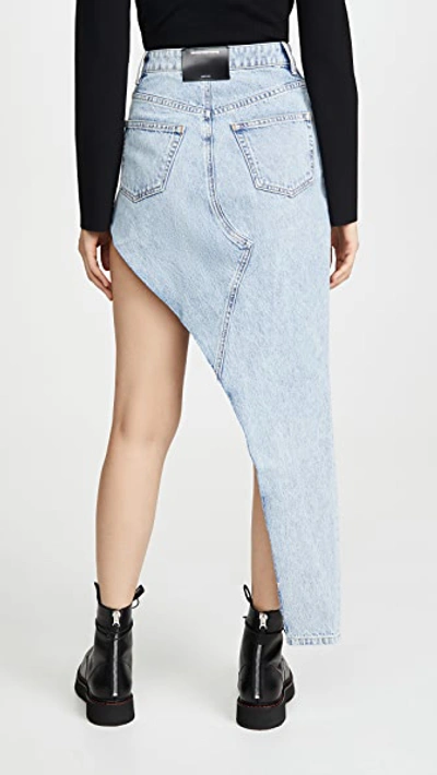 Shop Alexander Wang Asymmetrical Skirt In Pebble Bleach