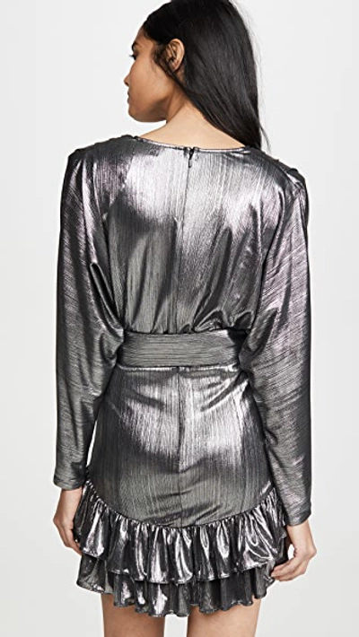 Shop Retroféte Maureen Dress In Gunmetal