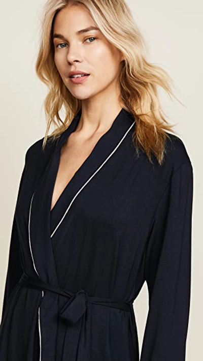 Shop Eberjey Gisele Tuxedo Robe Black