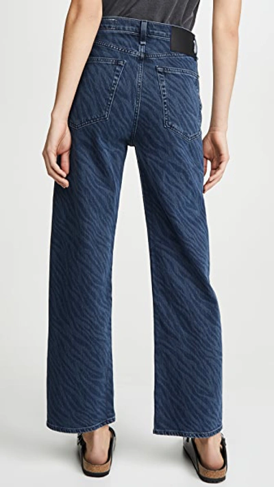 Shop Rag & Bone Ruth Super High-rise Straight Jeans In Laser Zebra
