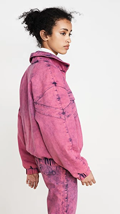 Shop Stella Mccartney Neon Pink Galaxi Jacket In Pink Galaxy