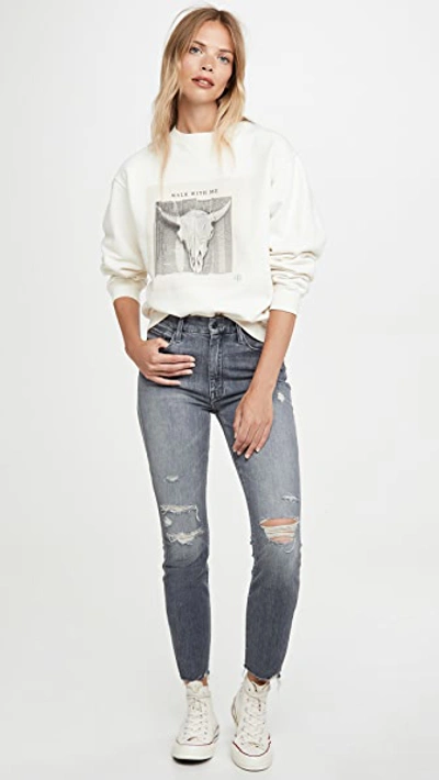 High Waisted Looker Ankle Nick Fray Jeans