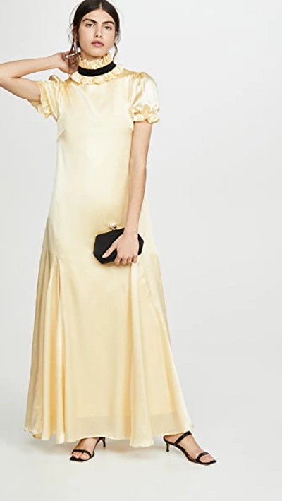 Shop Macgraw Elliptical Dress In Yellow/black