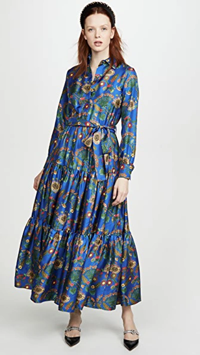 Shop La Doublej Bellini Dress In Thistle Blue