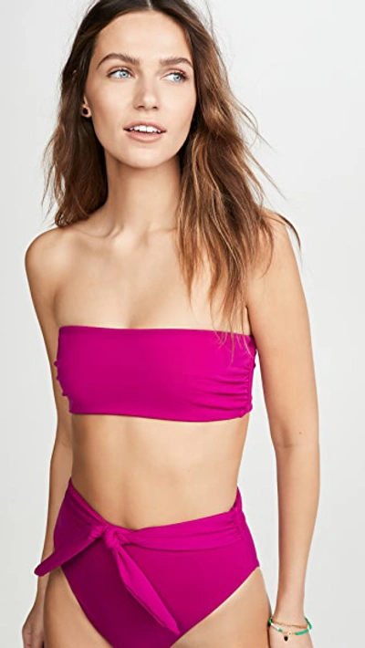Shop Mara Hoffman Abigail Bandeau Bikini Top In Levante
