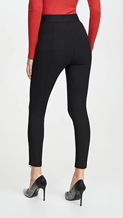 Shop Alexander Wang T Super Stretch Pants With Ball Chain Puller In Black