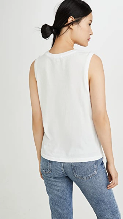 Shop Agolde Ameenah Sleeveless Tee In Tissue