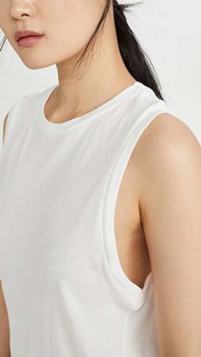 Shop Agolde Ameenah Sleeveless Tee In Tissue