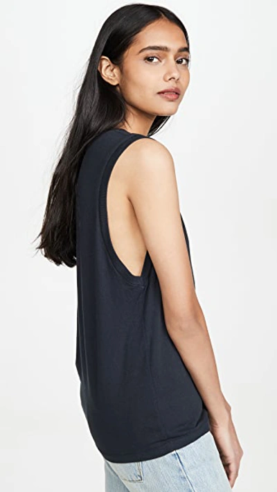 Shop Agolde Ameenah Sleeveless Tee In Nocturne