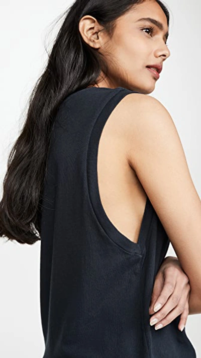 Shop Agolde Ameenah Sleeveless Tee In Nocturne