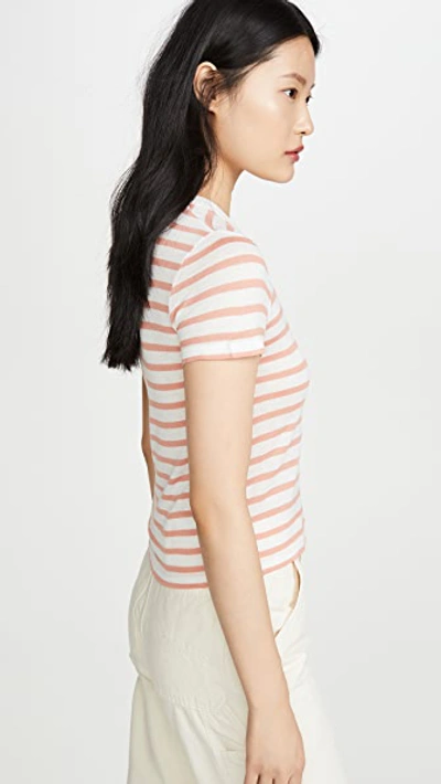 Shop Alexander Wang T Striped Boy Tee In Melon/ivory