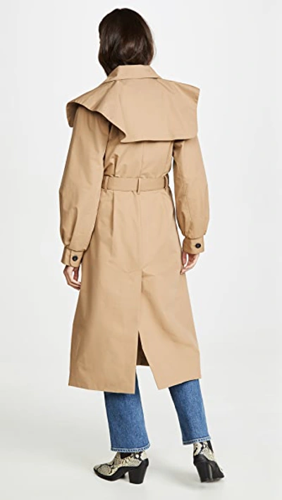 Shop Sea Scott Trench Coat In Khaki