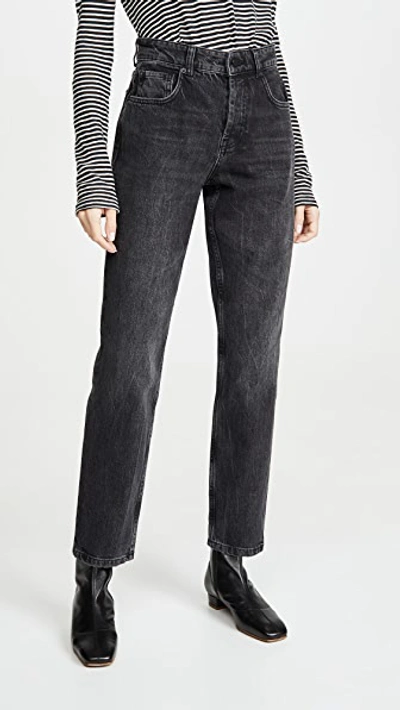 Shop Anine Bing Kate Jeans In Charcoal