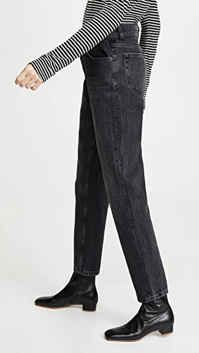 Shop Anine Bing Kate Jeans In Charcoal