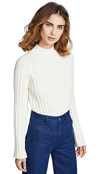 Shop Bop Basics Wide Rib Turtleneck Sweater In Winter White