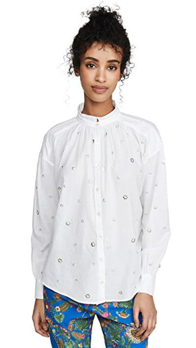 Shop Alix Of Bohemia Luna Shirt In White