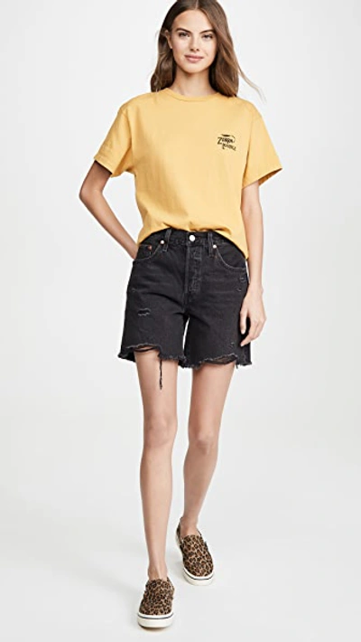 Shop Levi's 501 Mid Thigh Shorts In Bee's Knees