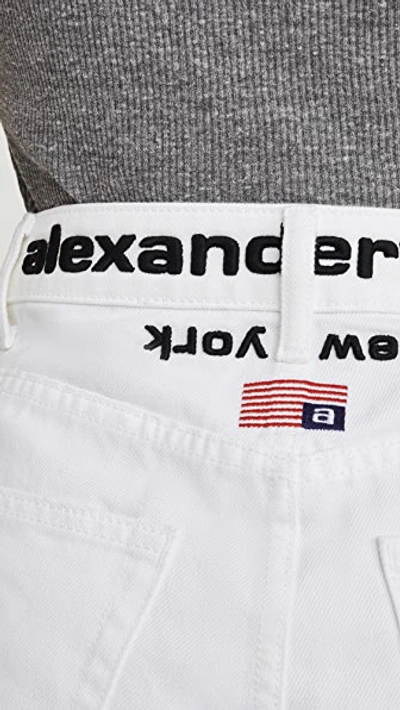 Shop Alexander Wang Runway Bite Flip Shorts In Stay White