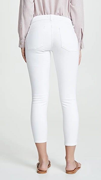 Shop Dl1961 1961 Florence Cropped Skinny Maternity Jeans In Porcelain