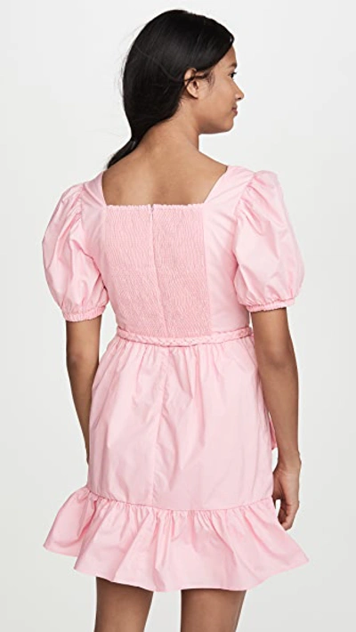 Shop English Factory Puff Sleeve Mini Dress In Pink