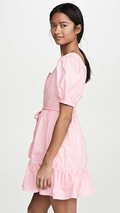 Shop English Factory Puff Sleeve Mini Dress In Pink