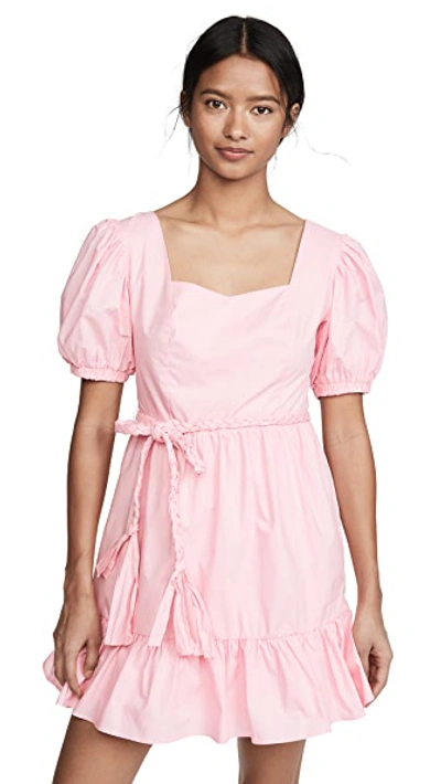 Shop English Factory Puff Sleeve Mini Dress In Pink