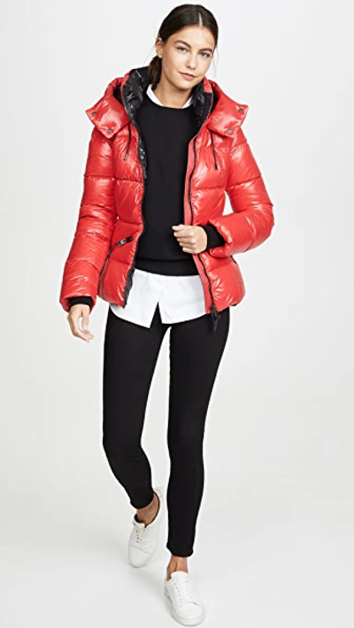 Shop Mackage Madalyn Jacket In Red