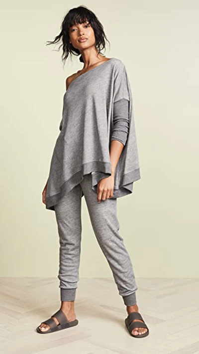 Shop Beyond Yoga Convertible Cardigan In Mid Heather Grey