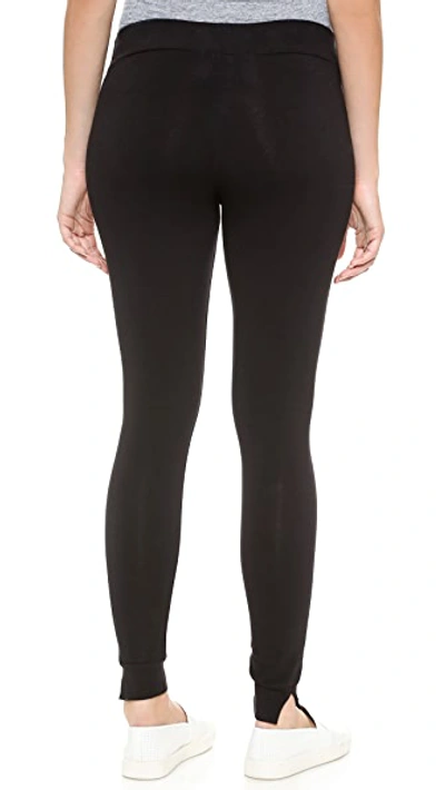 Shop Monrow Maternity Yoga Leggings In Black