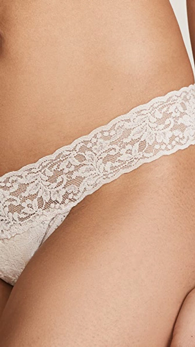 Hanky Panky Petite Size Signature Lace Low Rise Thong In Chai