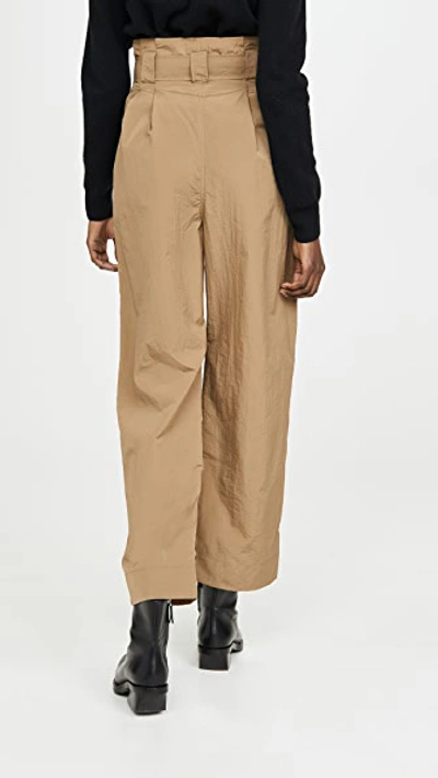 Shop Ganni Tech Pants In Ermine