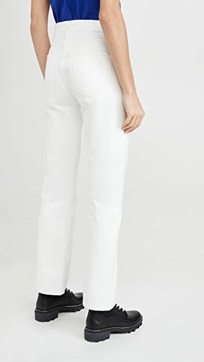 Shop Goldsign The Nineties Boot Cut Jeans In Alabaster