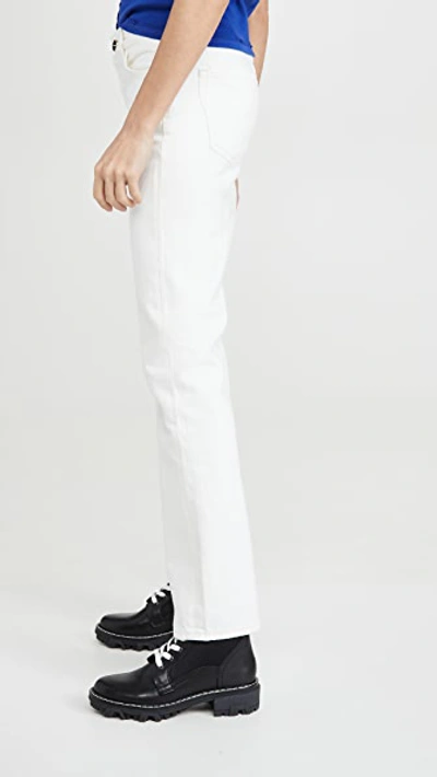Shop Goldsign The Nineties Boot Cut Jeans In Alabaster