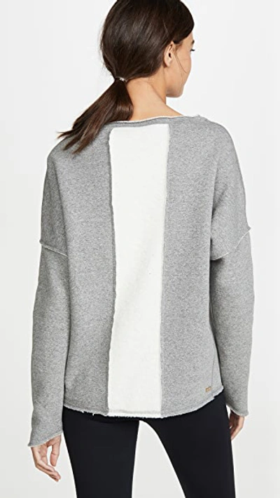 Shop Alala Exhale Sweatshirt In Heather Grey