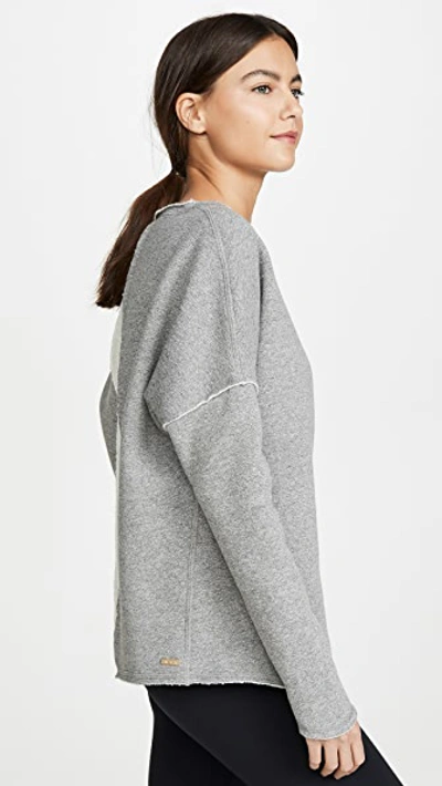 Shop Alala Exhale Sweatshirt In Heather Grey
