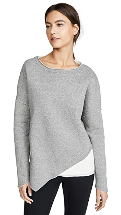 Shop Alala Exhale Sweatshirt In Heather Grey