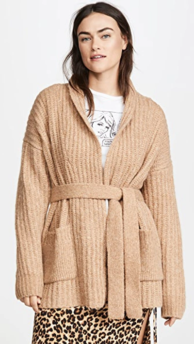 Shop Diane Von Furstenberg Ilaria Cardigan In Camel