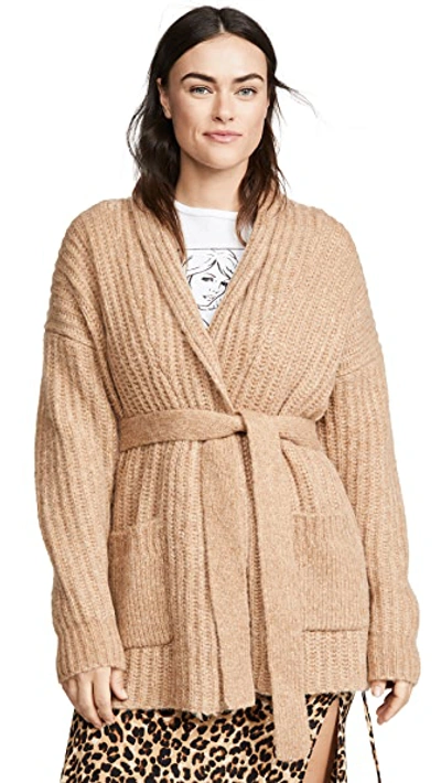 Shop Diane Von Furstenberg Ilaria Cardigan In Camel