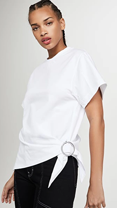 Shop 3.1 Phillip Lim / フィリップ リム Short Sleeve T-shirt With Gathered Ring In White