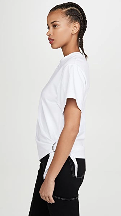 Shop 3.1 Phillip Lim / フィリップ リム Short Sleeve T-shirt With Gathered Ring In White