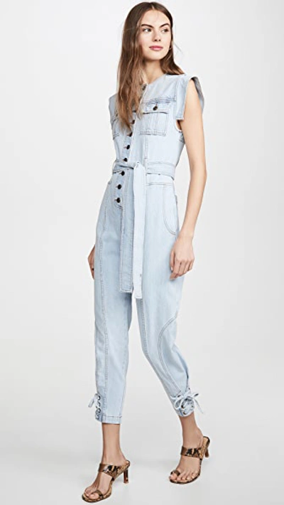 Shop Ulla Johnson Adair Jumpsuit In Light Wash