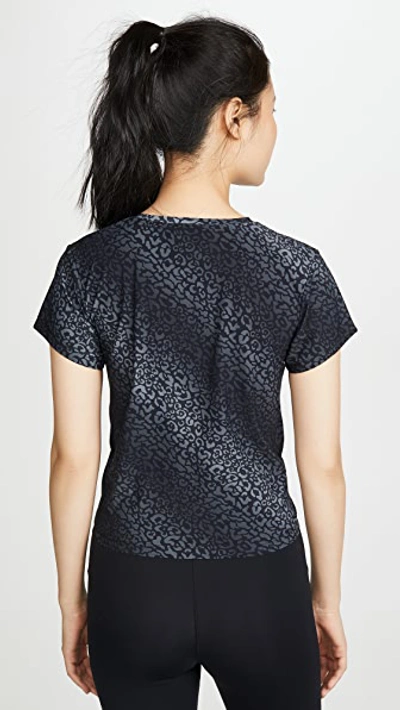 Shop All Access Studio Knot Front Tee In Snow Leopard